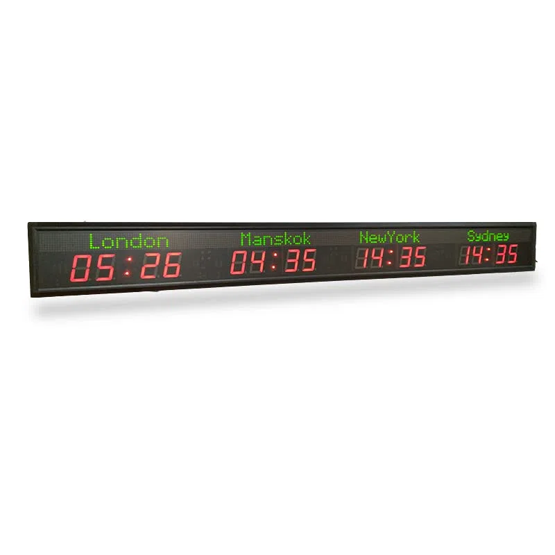 Timer do siłowni, PROWADZONY Zegar odliczający Zegar strefowy/PROWADZONY World Clock Siłownia Boks Pływacka Zegar Zegar Zegar(HIT4-2.3R(SJZ))