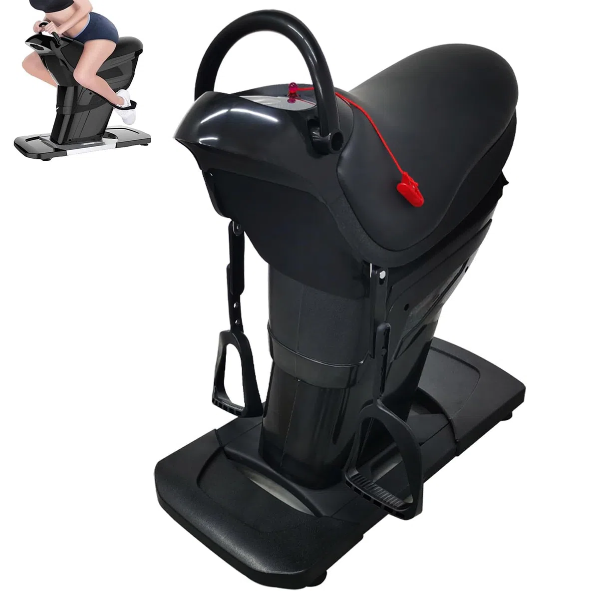 Elektryczna maszyna jeździecka do fitnessu w pomieszczeniach – symulacja 3D z wyświetlaczem LCD, maksymalne obciążenie 150 kg, sprzęt aerobowy do domowej siłowni, do celów brzucha, nóg, bioder