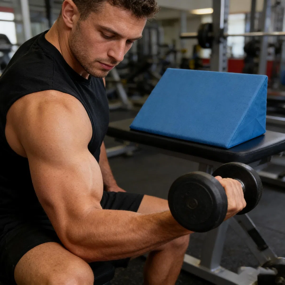 Modlitewnik Preacher Curl Pad Podkładka pod sztangę do uginania ramion na | Sprzęt do ćwiczeń siłowych siłownia, fitness, ramiona, bicepsy, tricepsy,