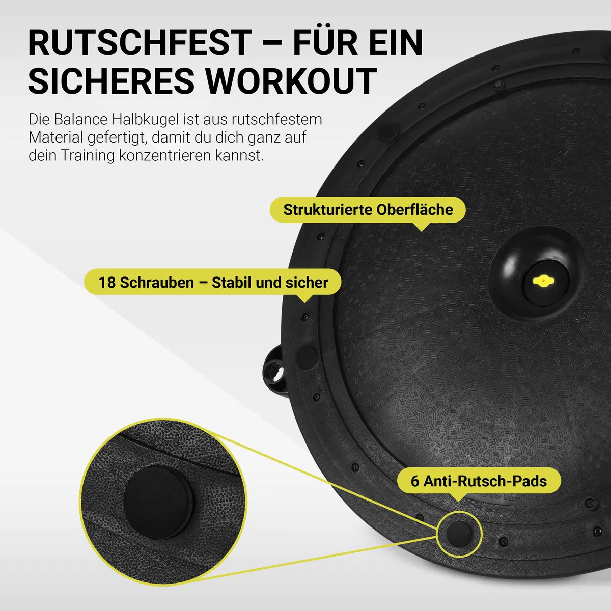 Balance Ball Trainer Premium piłka gimnastyczna + expander i pompka – obustronne użytkowanie, trenażer równowagi, deska do ćwiczeń równowagi (bordowa)